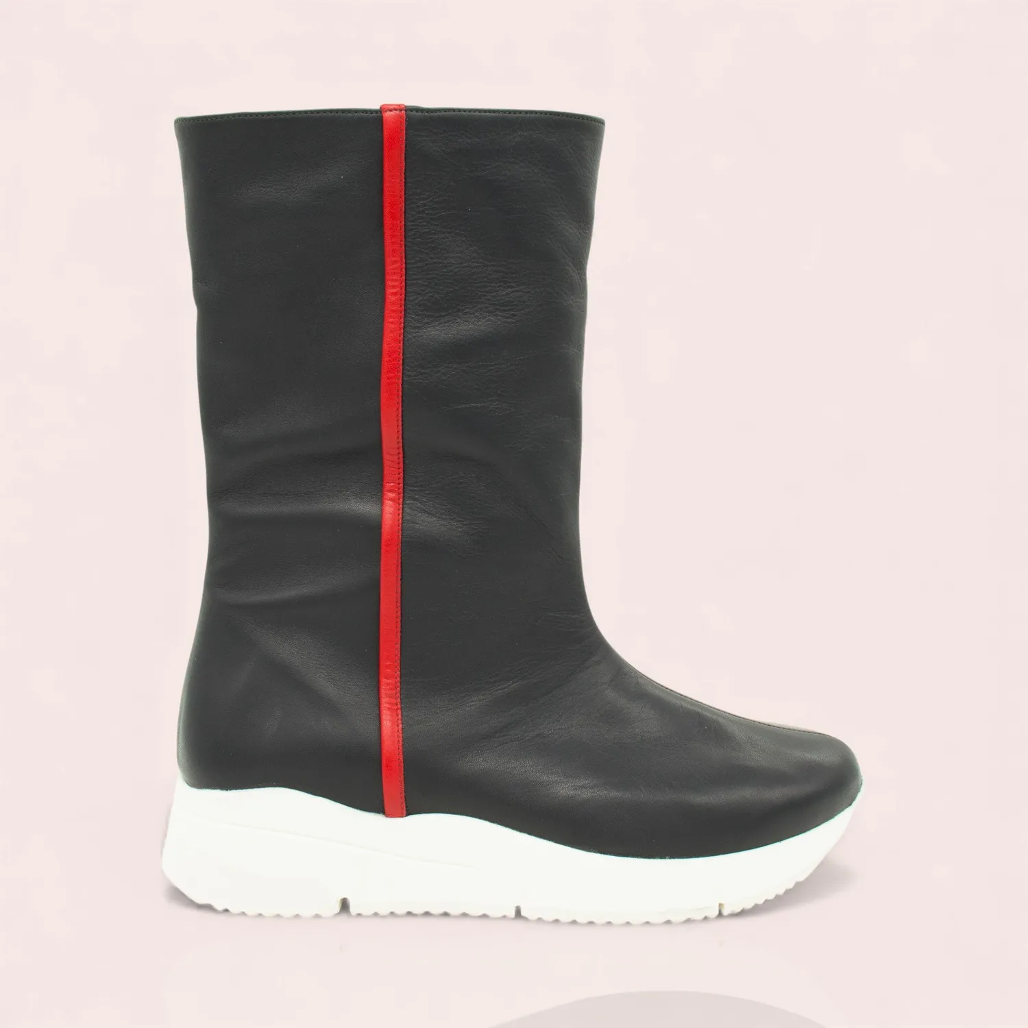 Karine Arabian SNEARO bottes femme cuir noir liseré