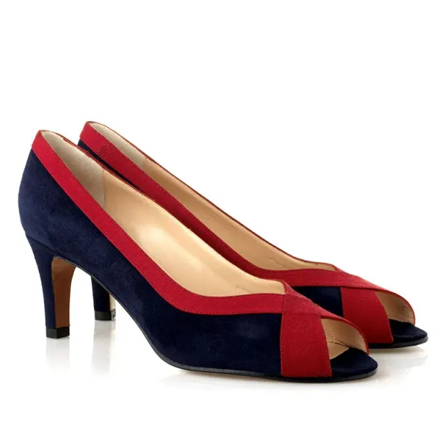 Bégum Paris Gilda escarpins femme marine talon 5,5 cm