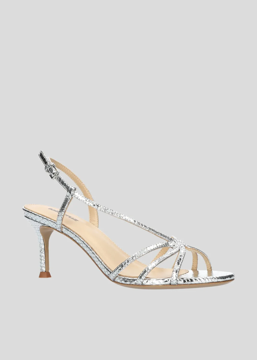 Lola Cruz Tati 65 sandales à talon argenté 6,5 cm