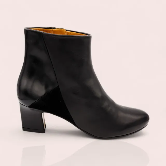 Karine Arabian Ava bottine cuir noir bordeaux talon 50mm
