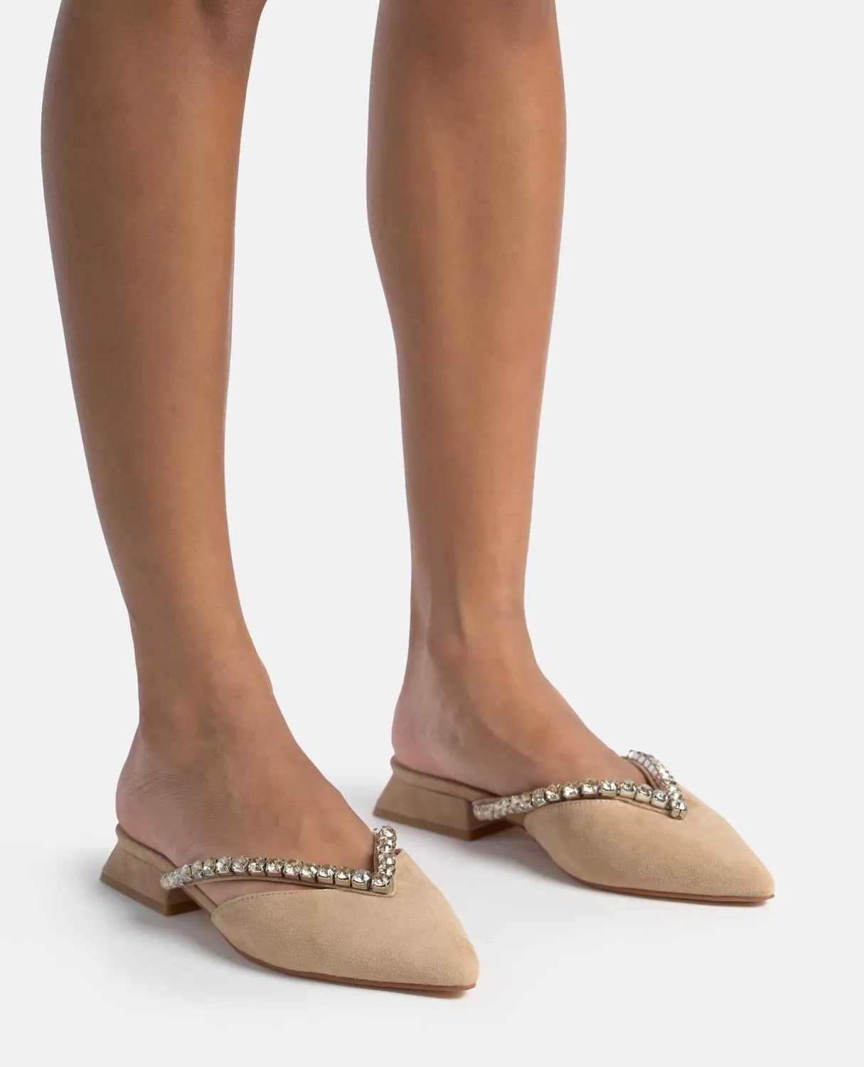 Alma en Pena V250485 mule plate arena strass cuir