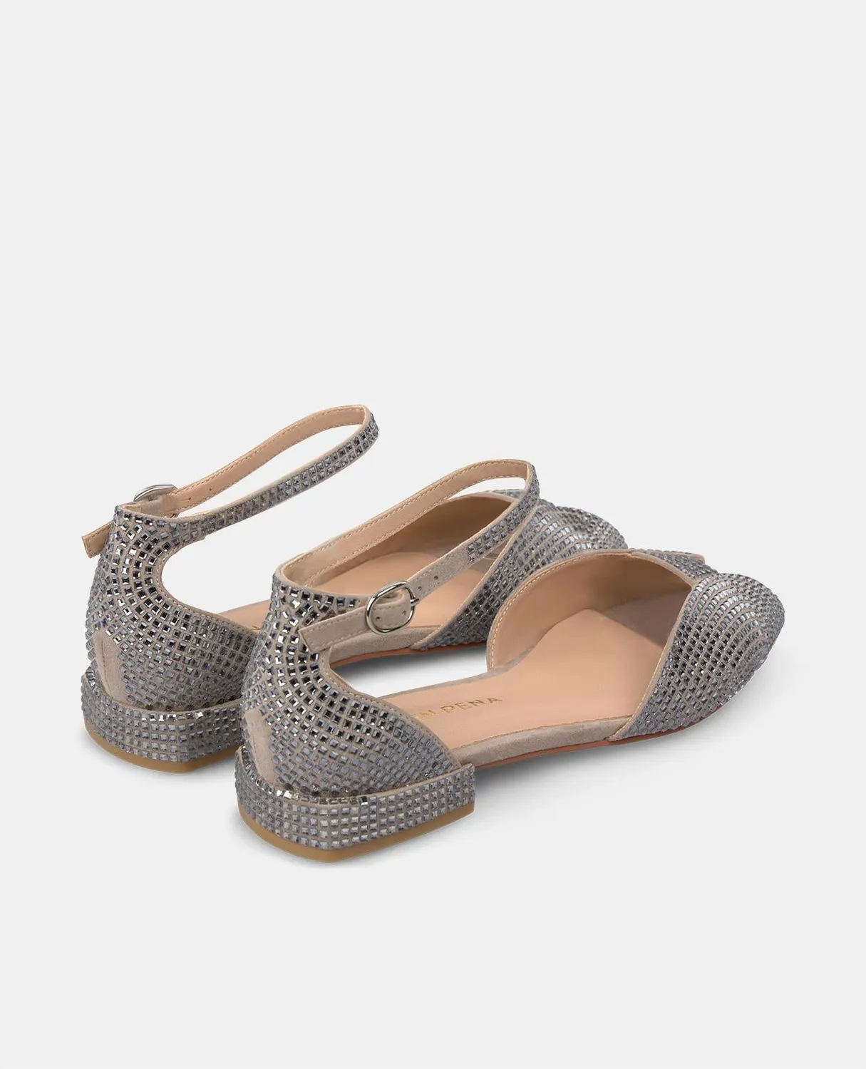 Alma en Pena V2550401 sandales plates taupe strass