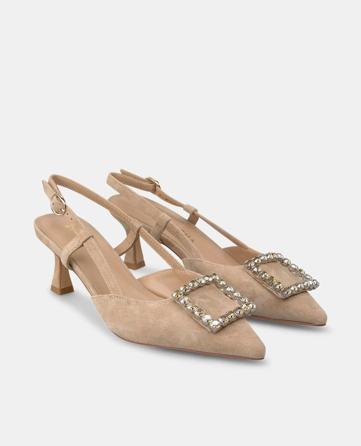 Alma en Pena V250658 escarpins slingback 6 cm beige cuir