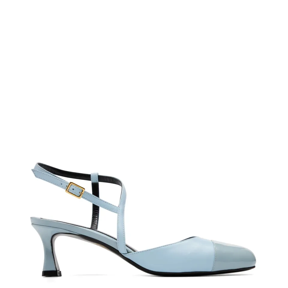 Maison Ernest Ariane 55 sandales cuir bleu pastel