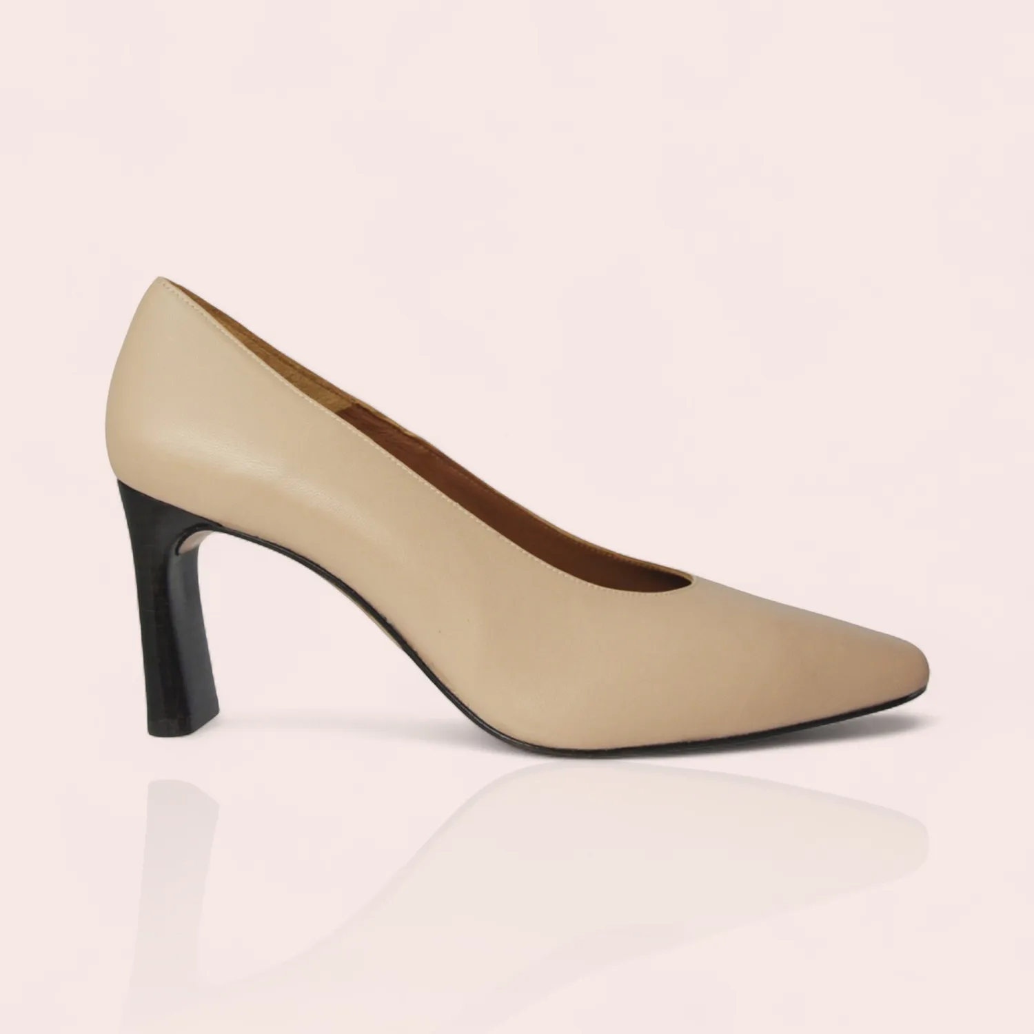 Karine Arabian MADELEINE escarpin bronze cuir 70mm