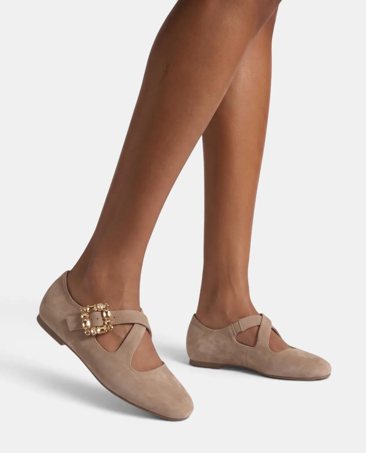 Alma en Pena I260052 ballerines sable boucle cuir