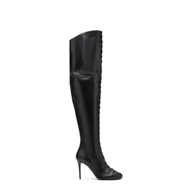 Maison Ernest Bandit Cuissarde 100 Noir talon 10 cm