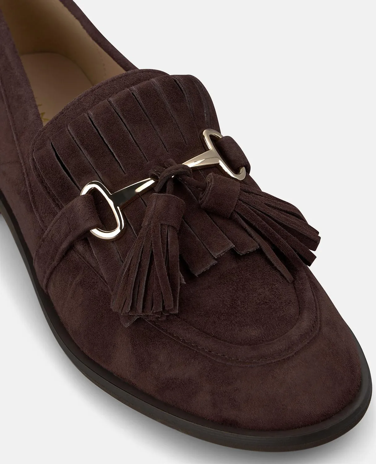 Alma en Pena I260127 mocassins daim marron pompons
