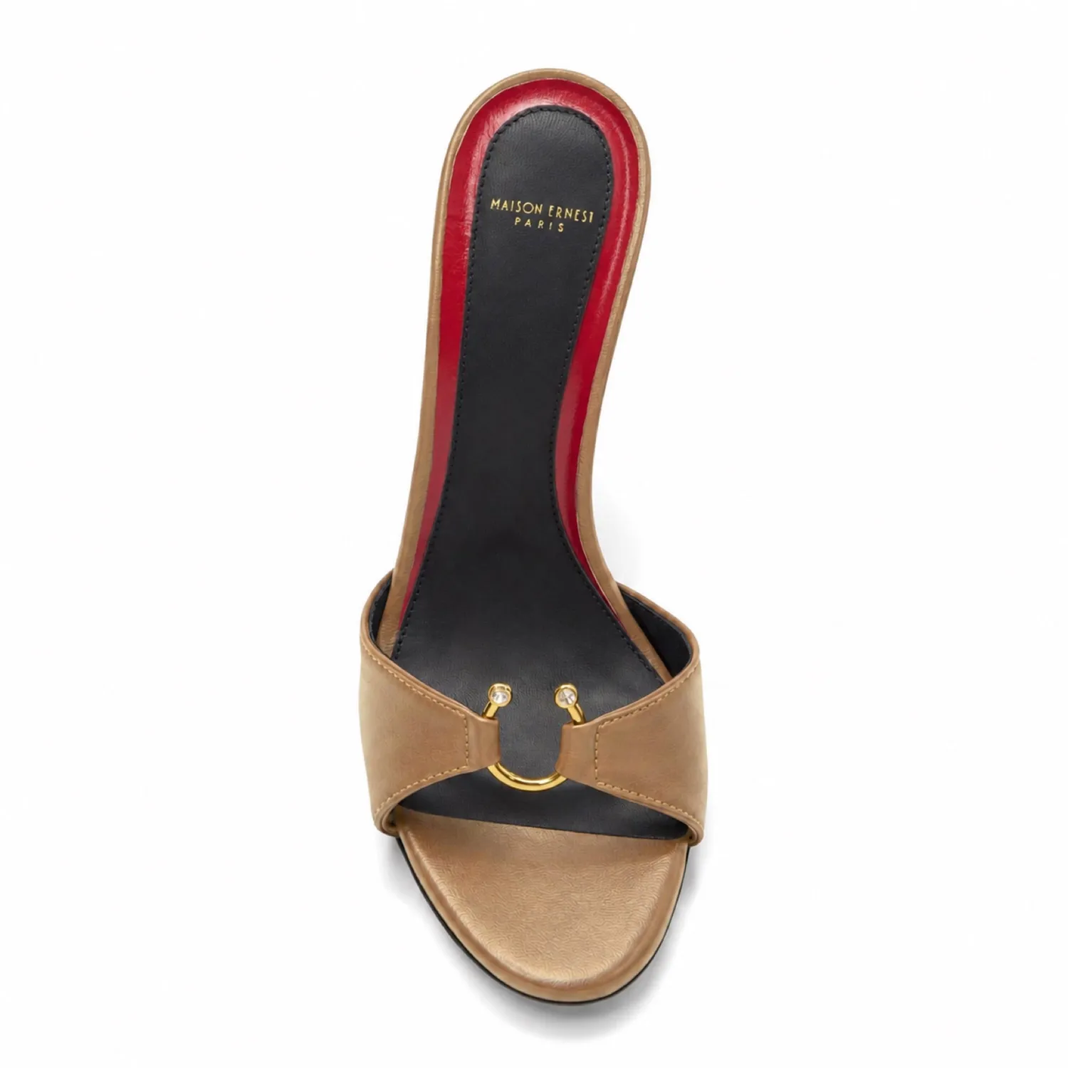 Maison Ernest Lidylle Piercing 85 mules espresso cuir mat