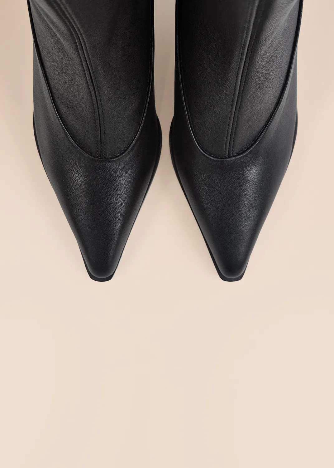 Mi/Mai Ando Black Calf bottines noires stretch talon aiguille