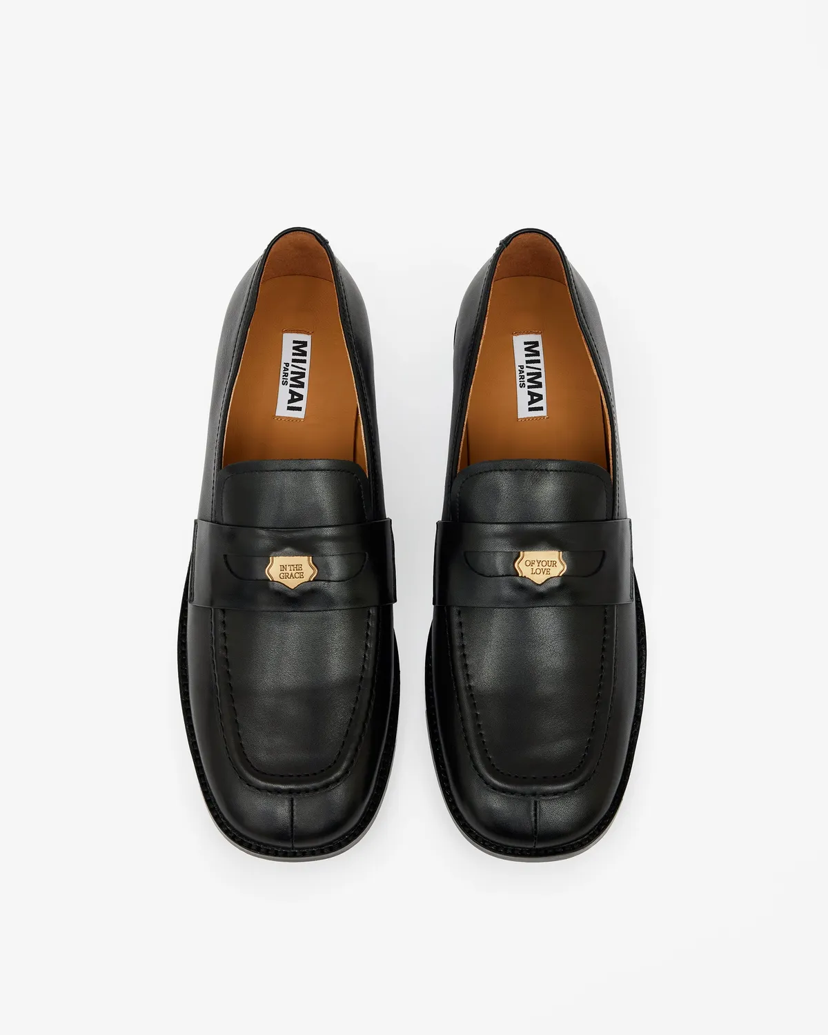 Mi/Mai Luciano Black Grace mocassins cuir noir penny