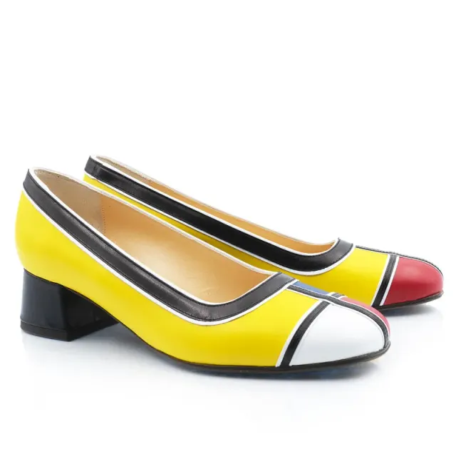 Bégum Paris Joséphine escarpin cuir Mondrian