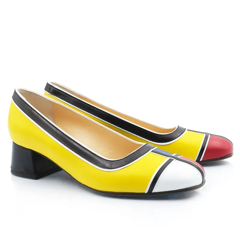 Bégum Paris Joséphine escarpin cuir Mondrian