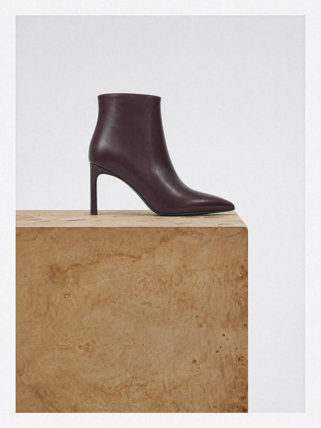 Mi/Mai Noura Burgundy Calf bottines bordeaux cuir