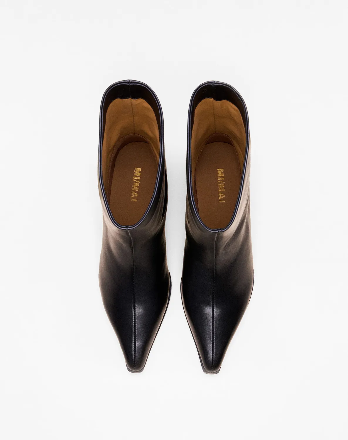 Mi/Mai Wright Black bottines petit talon pointues