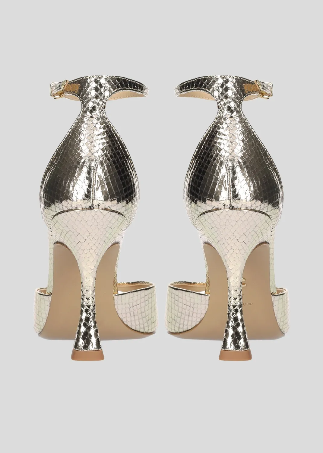 Lola Cruz Kumala 95 sandales platine talon 9,5 cm