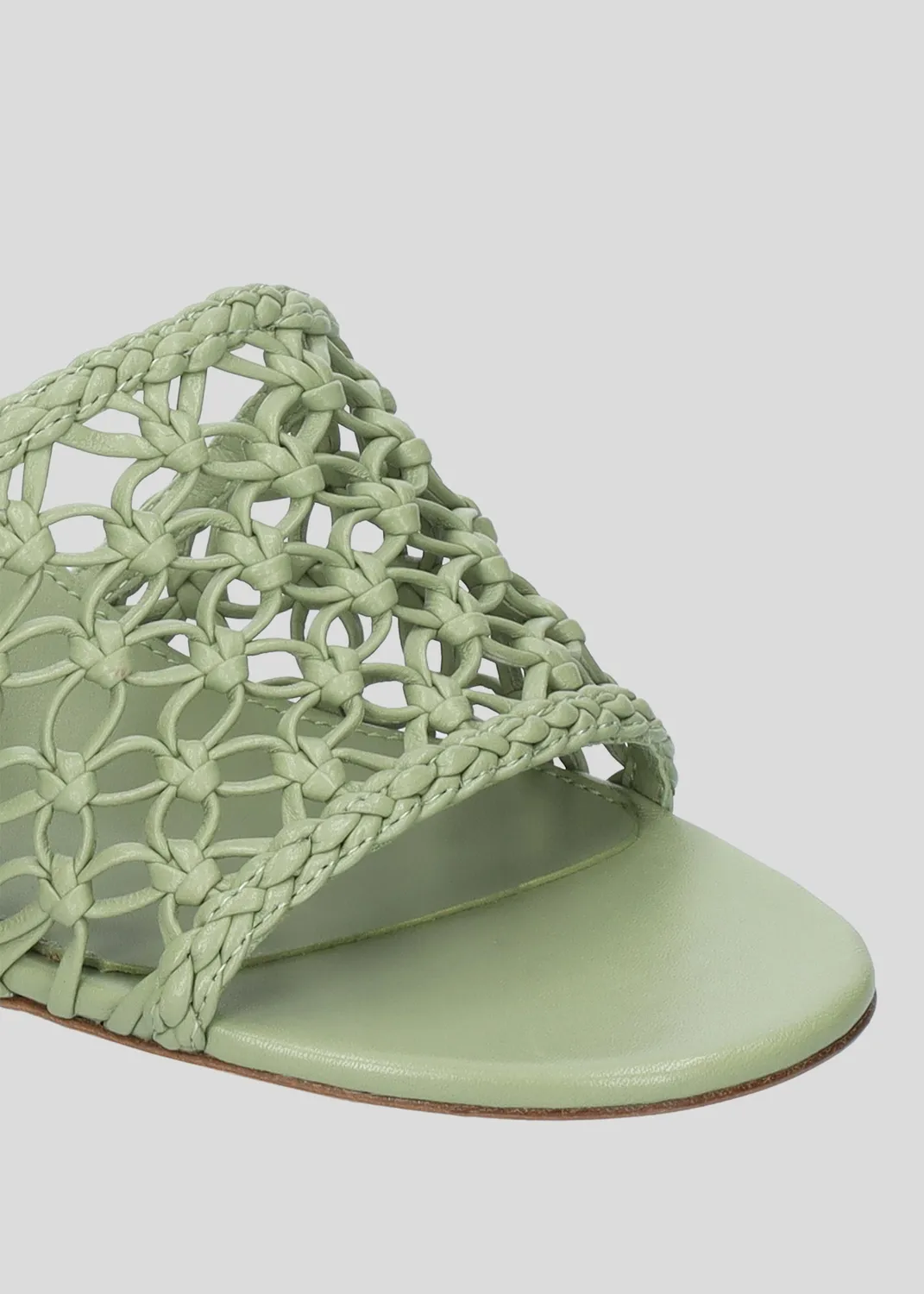Lola Cruz Gara Mule 55 mules vert aloe talon 5,5 cm