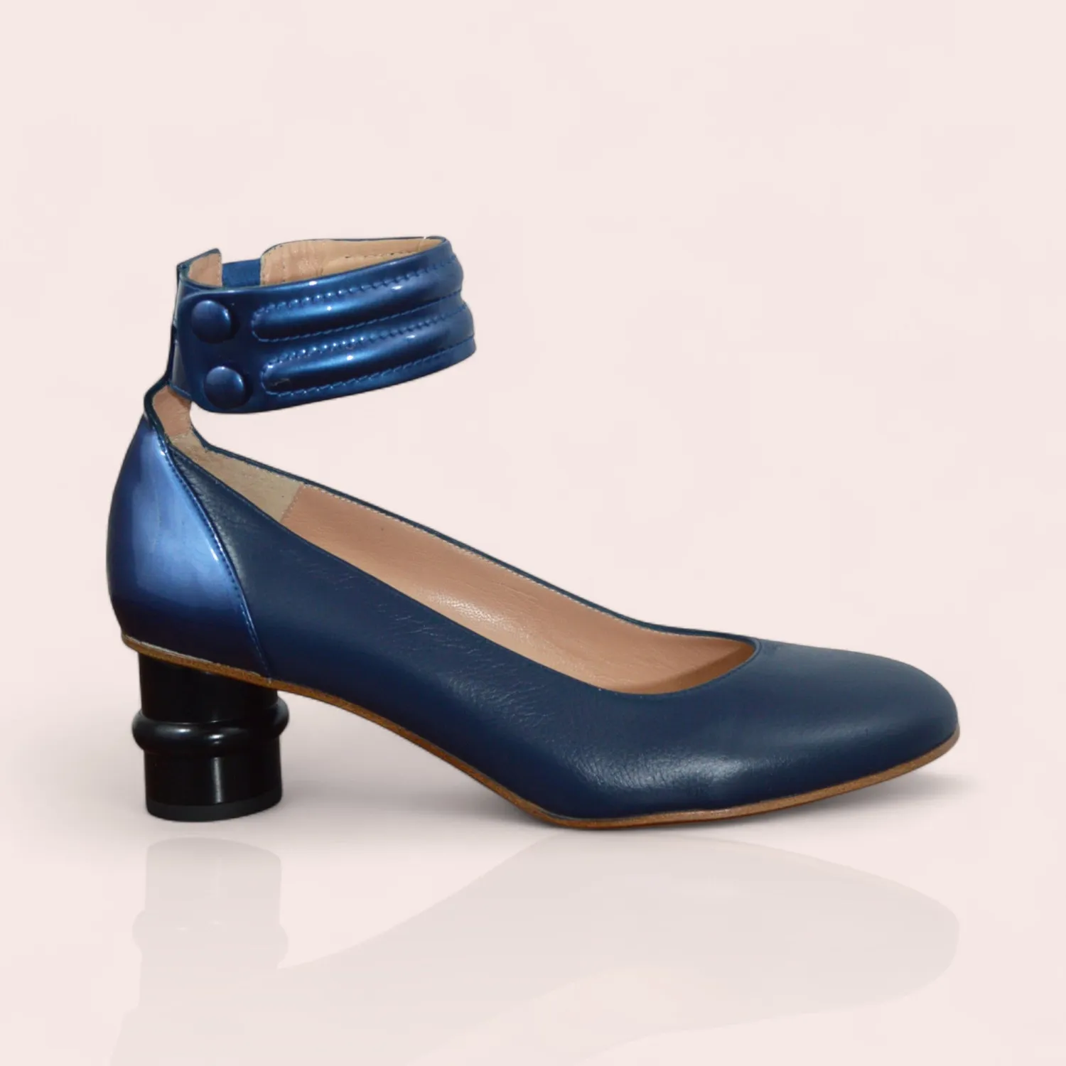 Karine Arabian Sofie escarpins rose cuir métallisé