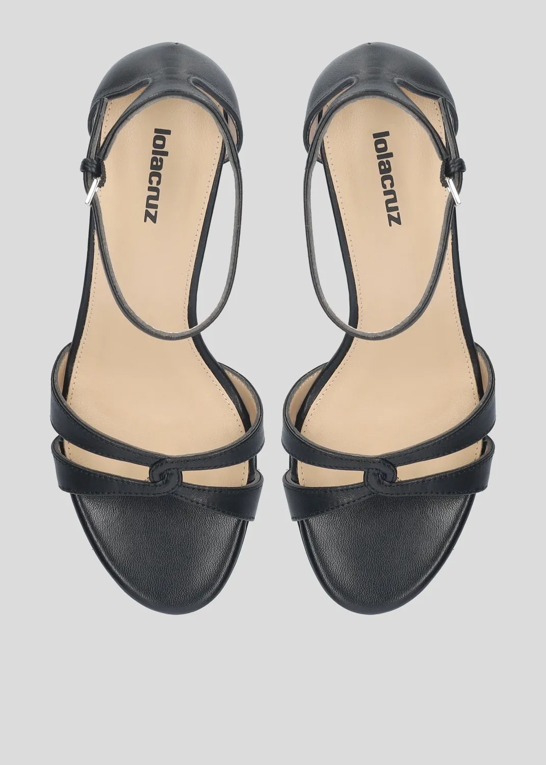 Lola Cruz Eleanor 65 sandales à talons noir talon 6,5 cm