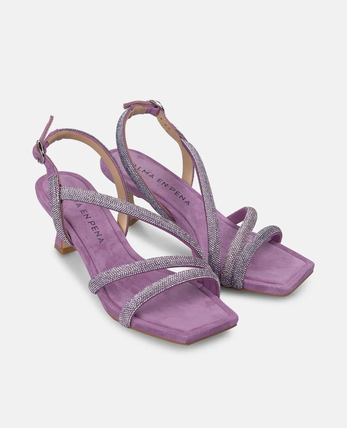 Alma en Pena V250860 sandales violet strass talon 6 cm