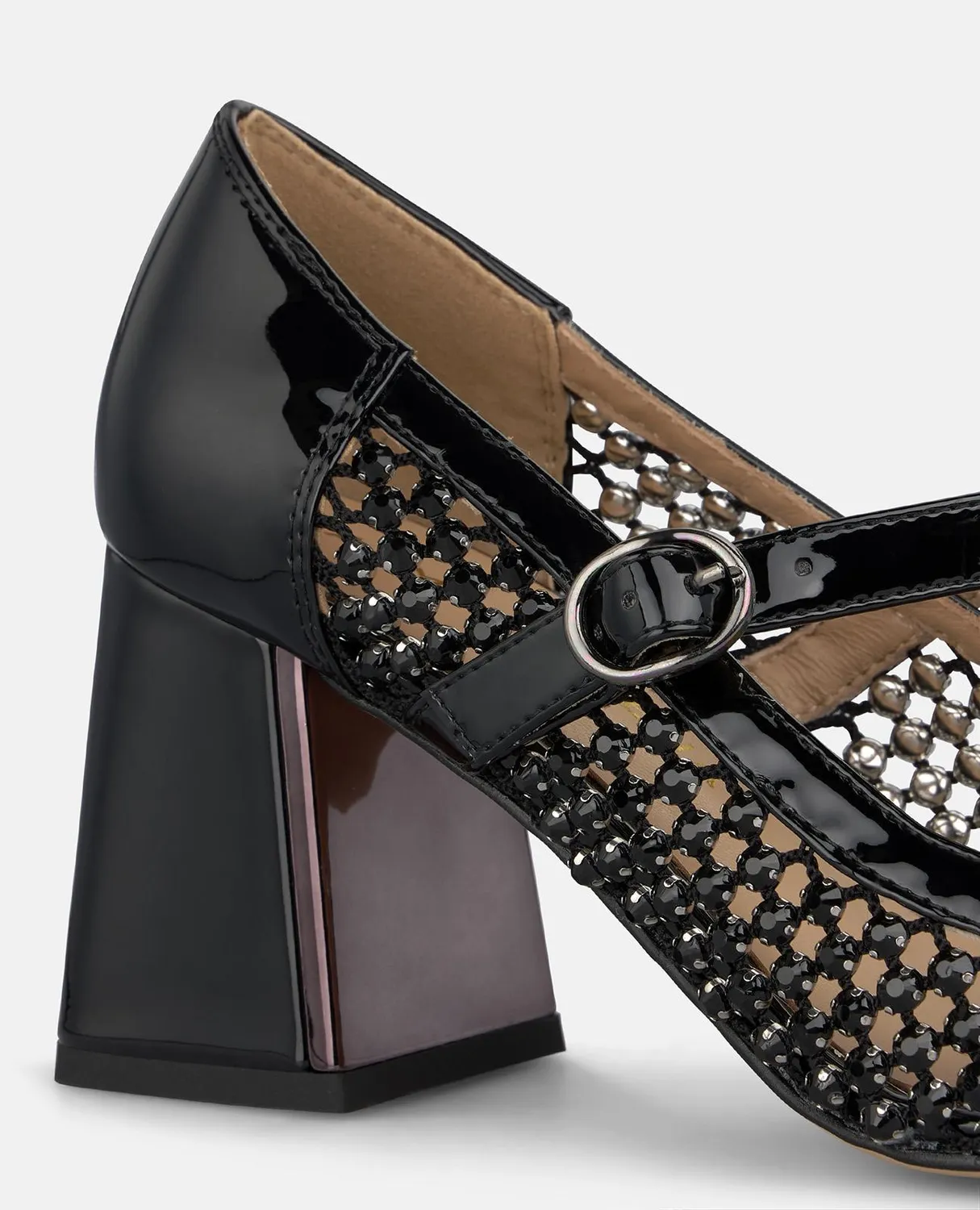Alma en Pena I260161 escarpins noirs strass talon 7 cm
