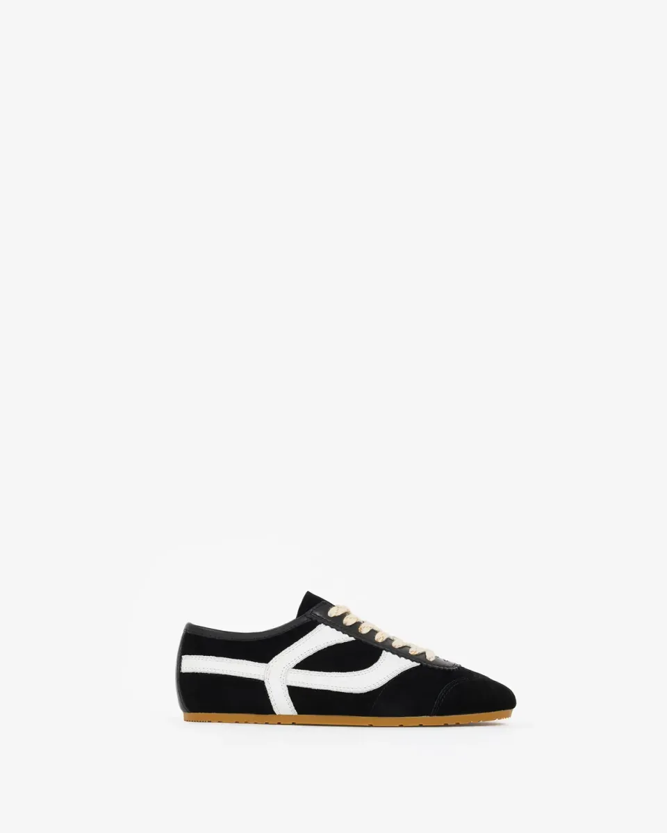 Mi/Mai Paola Black and White baskets daim noir