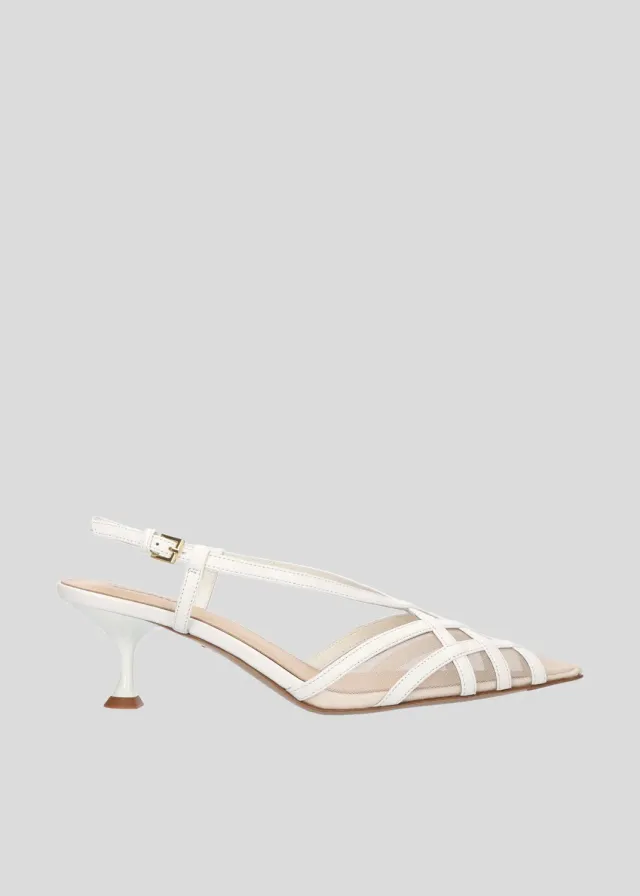 Lola Cruz Eloise Pump 55 escarpins blanc talon 5,5 cm