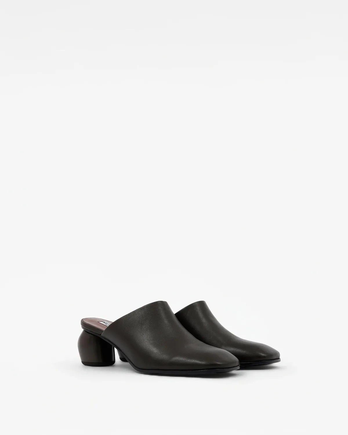 Mi/Mai Junya Low Chocolate sabots cuir marron