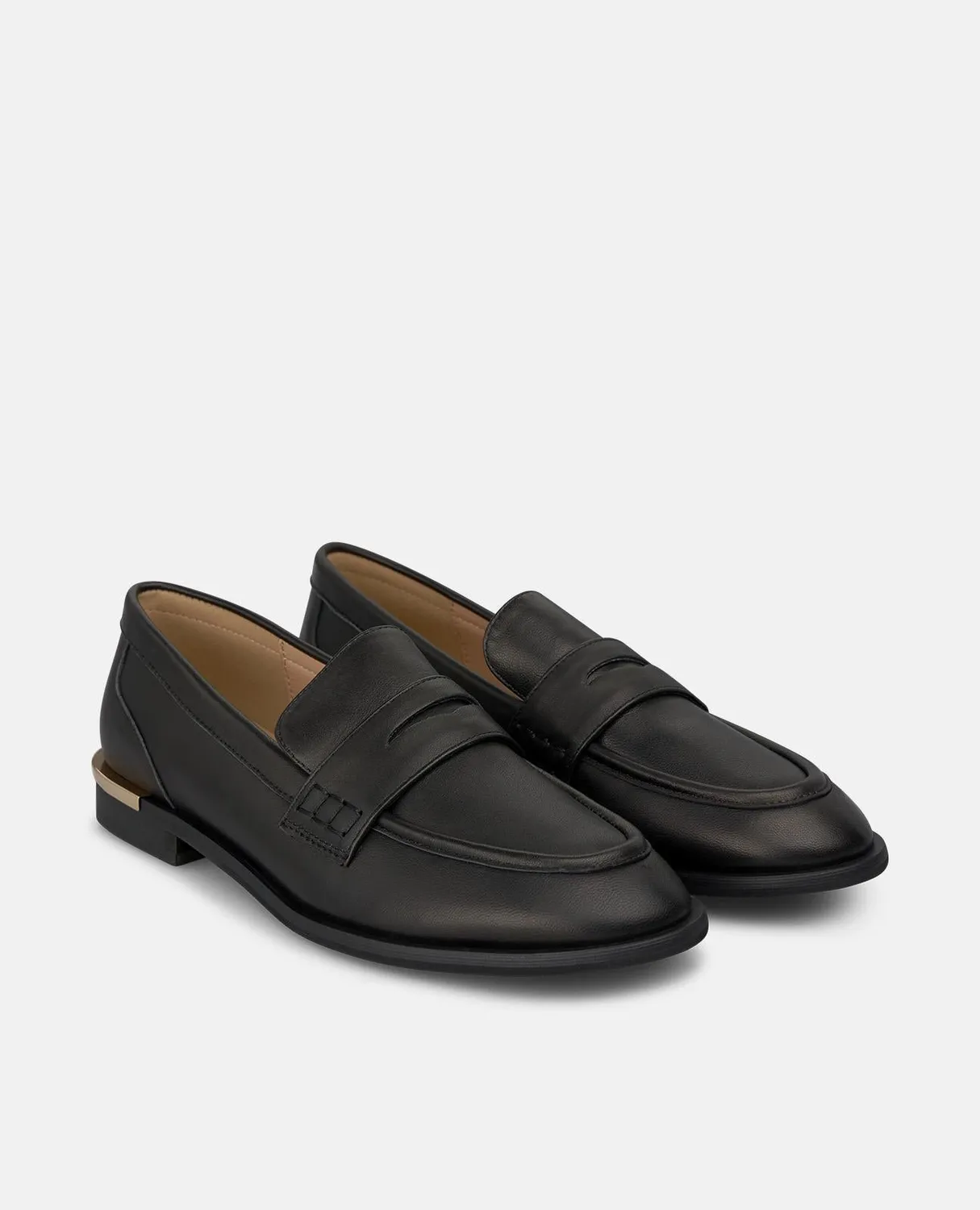 Alma en Pena I260120C mocassins napa noirs plats