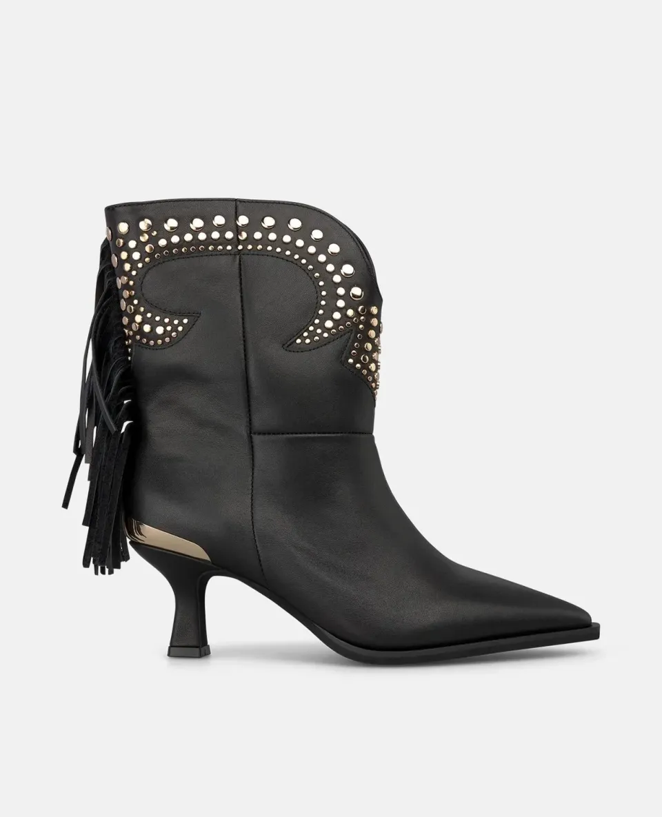Alma en Pena I260352 bottines cowboy cuir noir