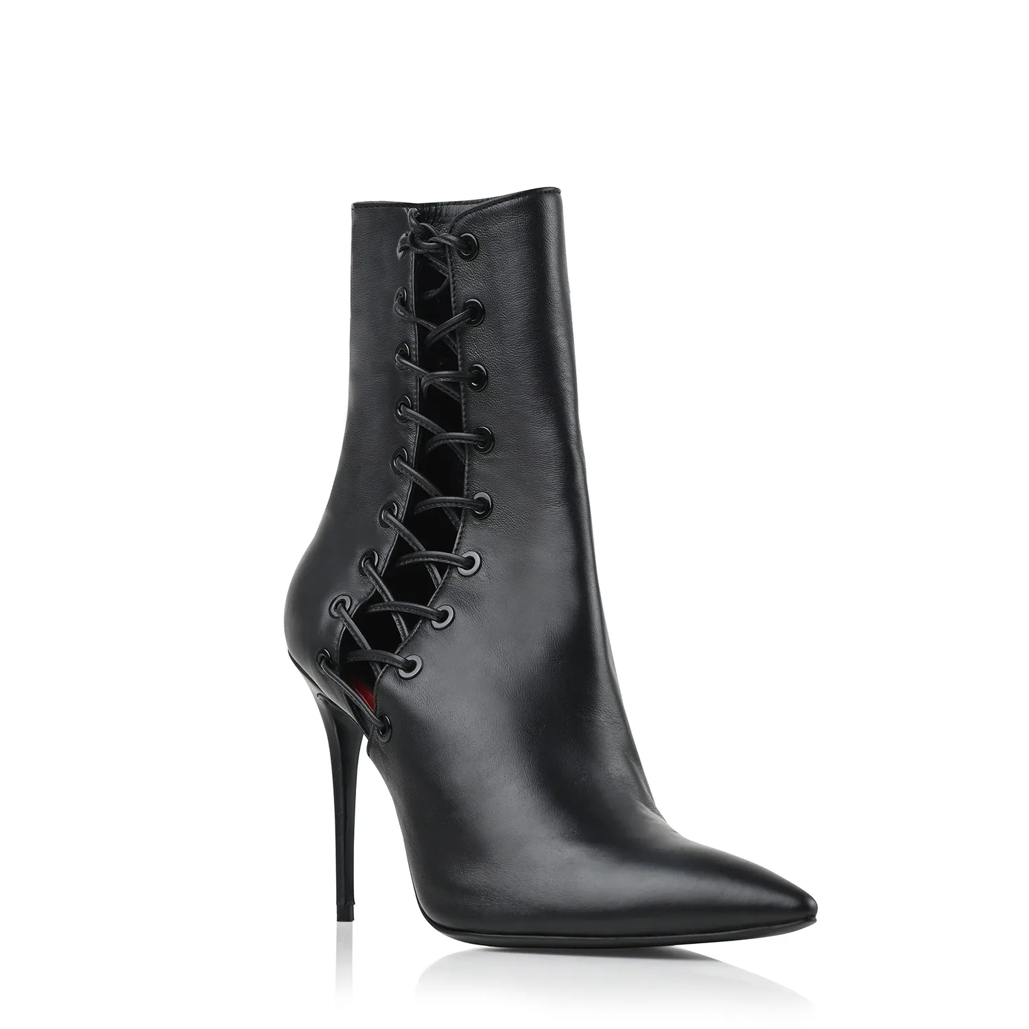 Maison Ernest Lutine 100 bottines noir cuir mat