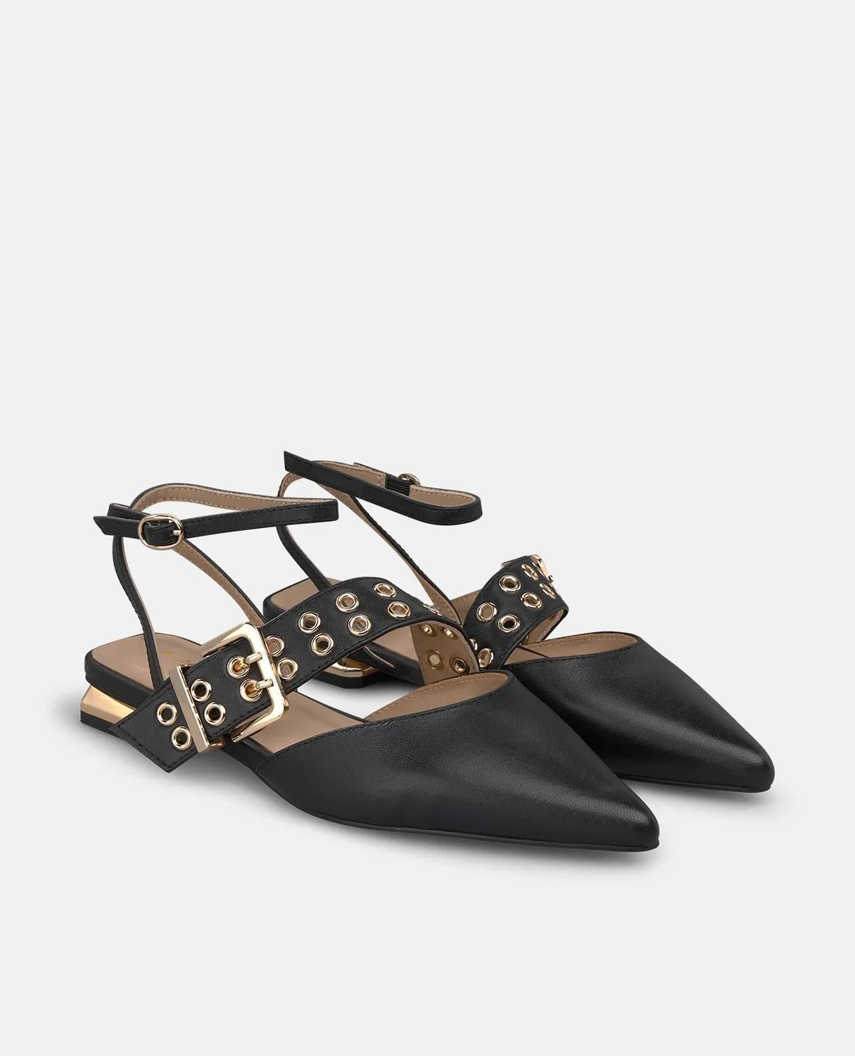 Alma en Pena I260106 ballerines napa noir bride cheville