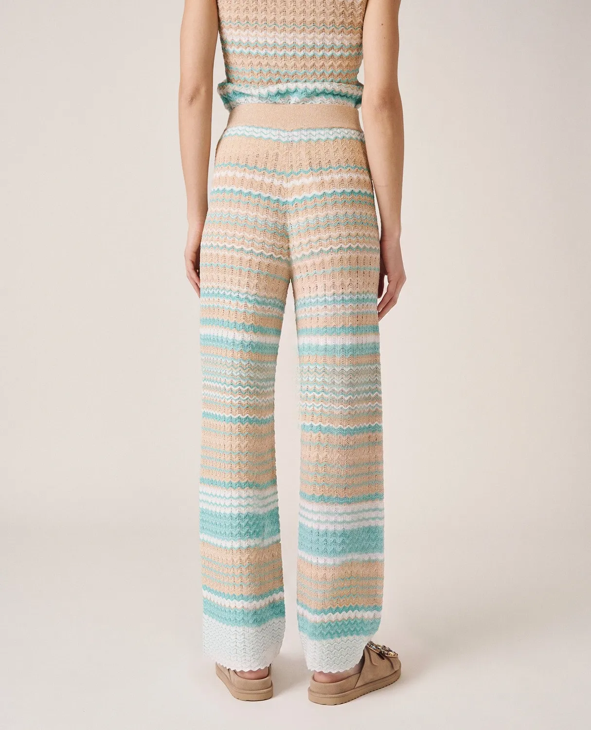Alma en Pena V26CL1600 pantalon maille menthe
