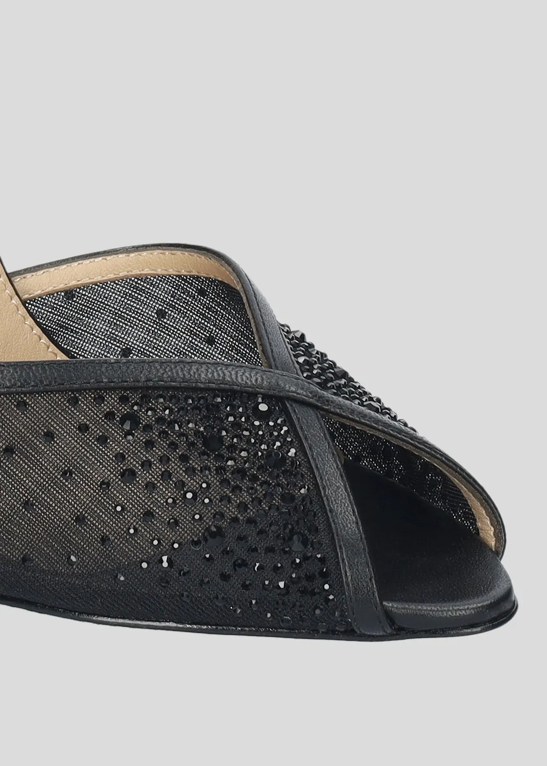 Lola Cruz Anelisse 95 sandales à talon noir 9,5 cm