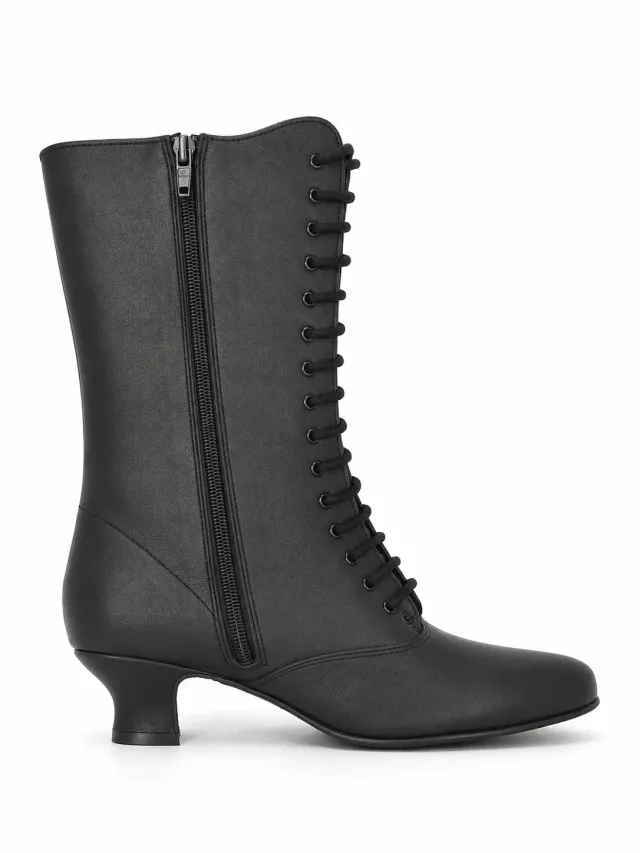Magic Feet Ursule bottine cabaret mi-mollet zip