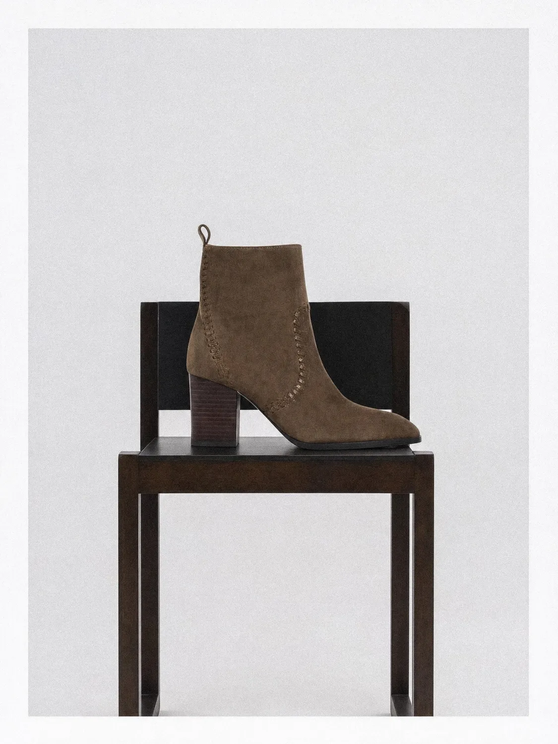 Mi/Mai Marcia Brown bottines daim marron talon bloc
