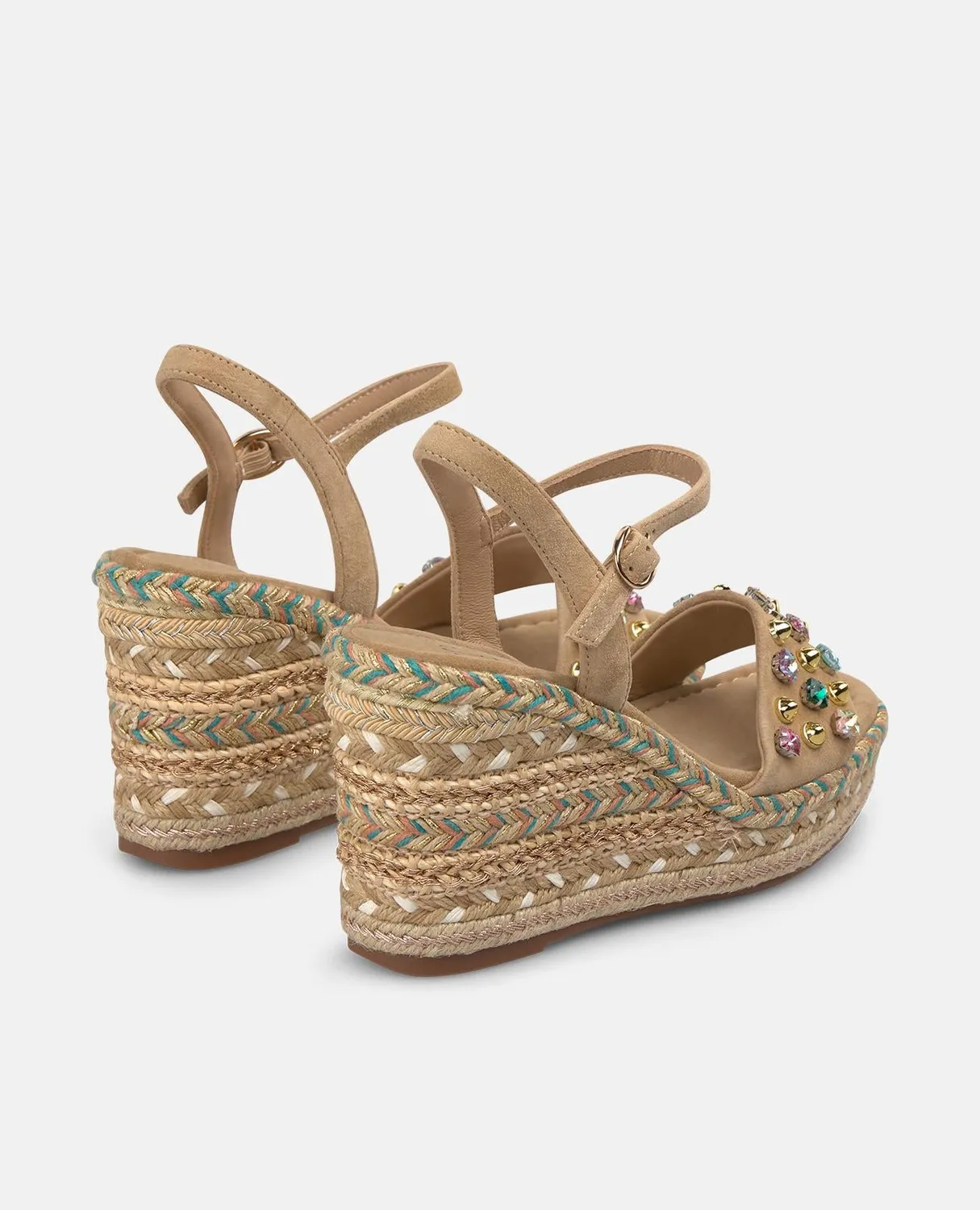 Alma en Pena V266103 espadrille compensée cuir sable