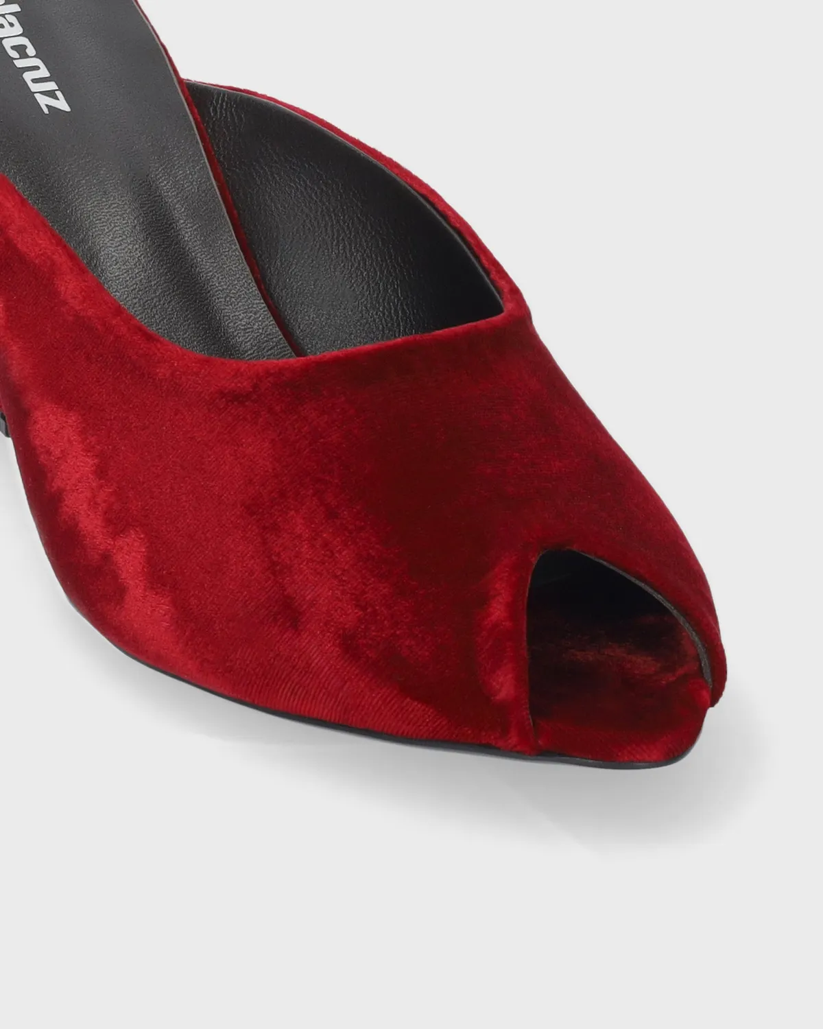 Lola Cruz Isabella 75 mules compensées rouges 7,5 cm