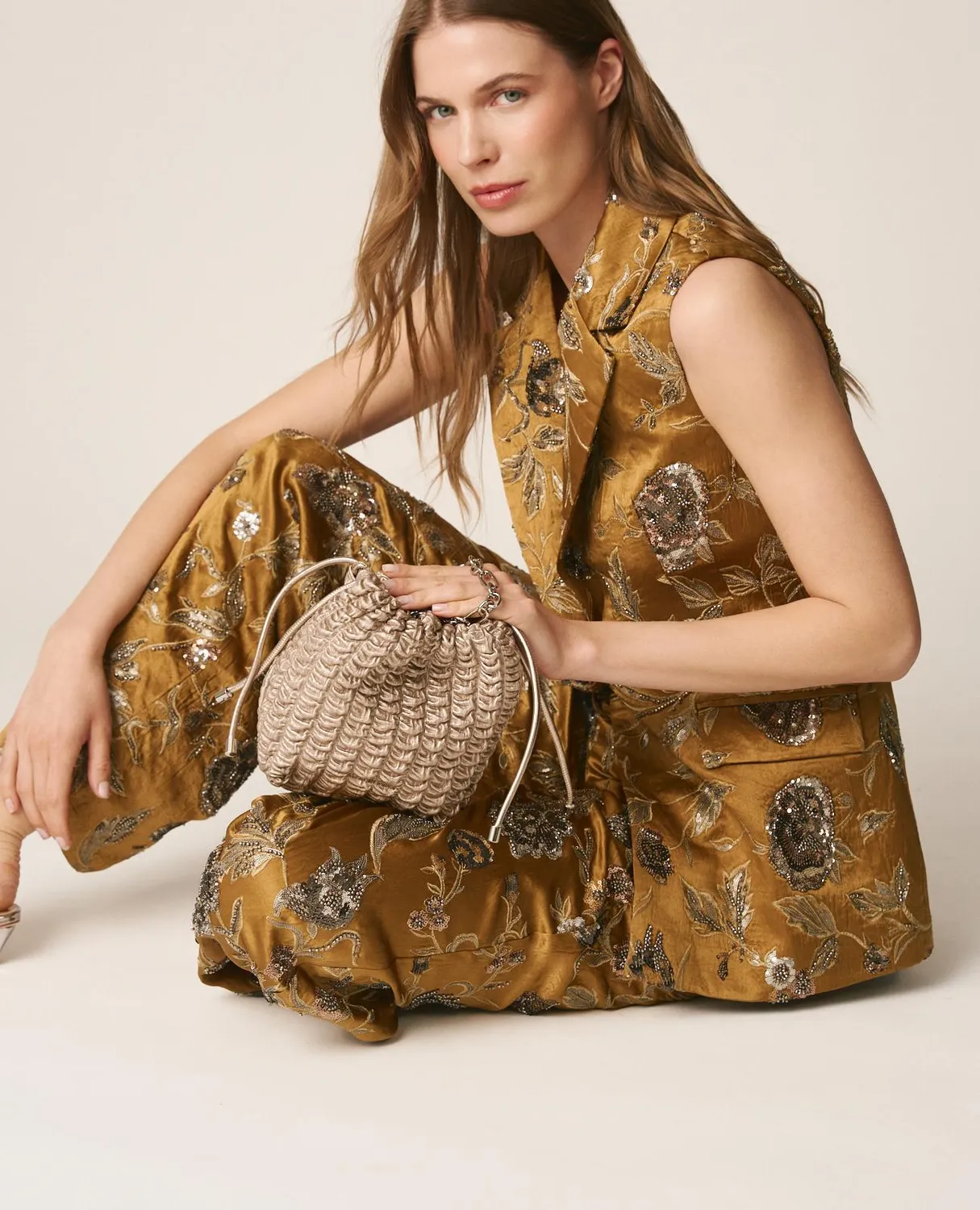 Alma en Pena V26BG042 sac seau cuir bronze