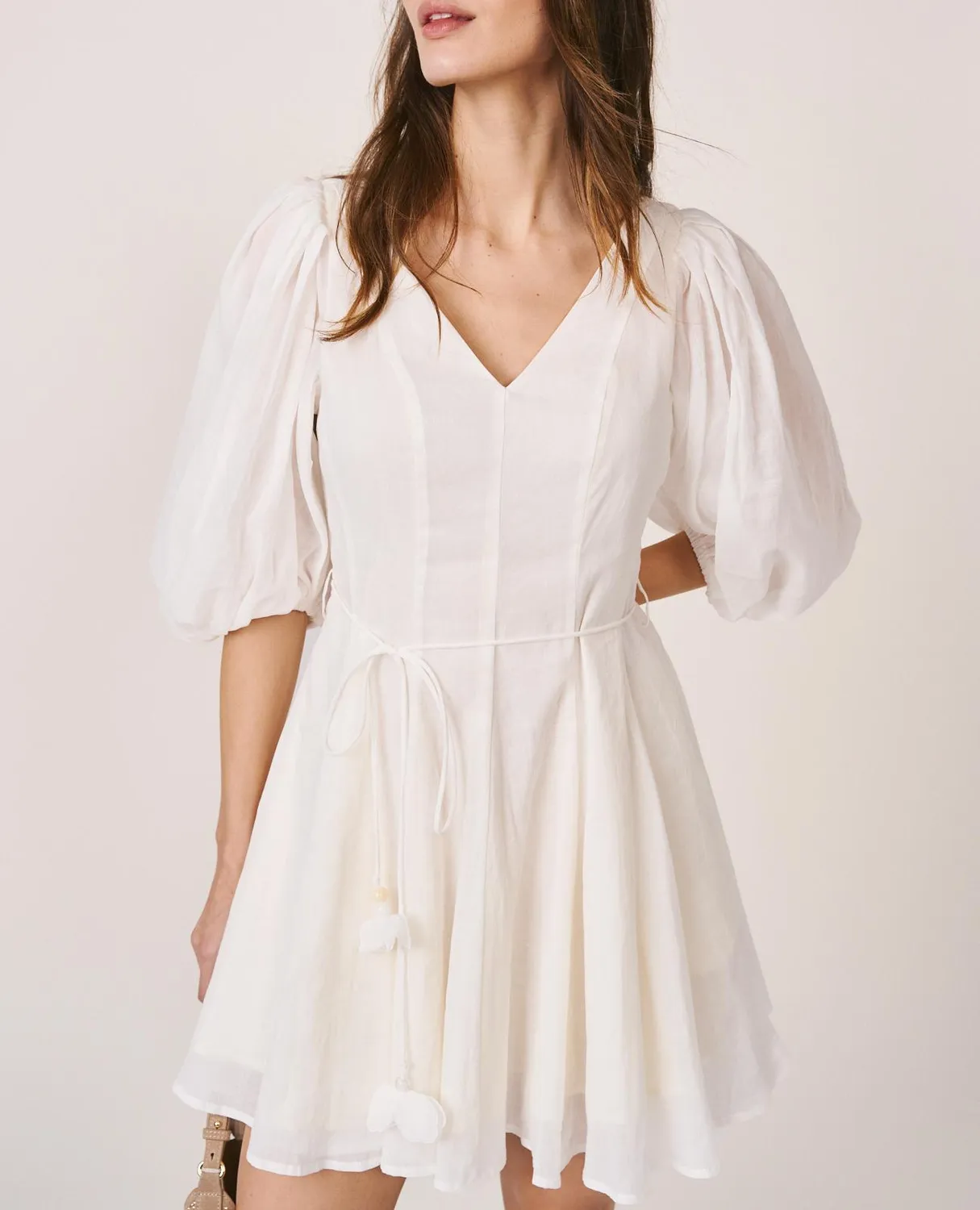 Alma en Pena V26CL0102 robe mini blanche viscose