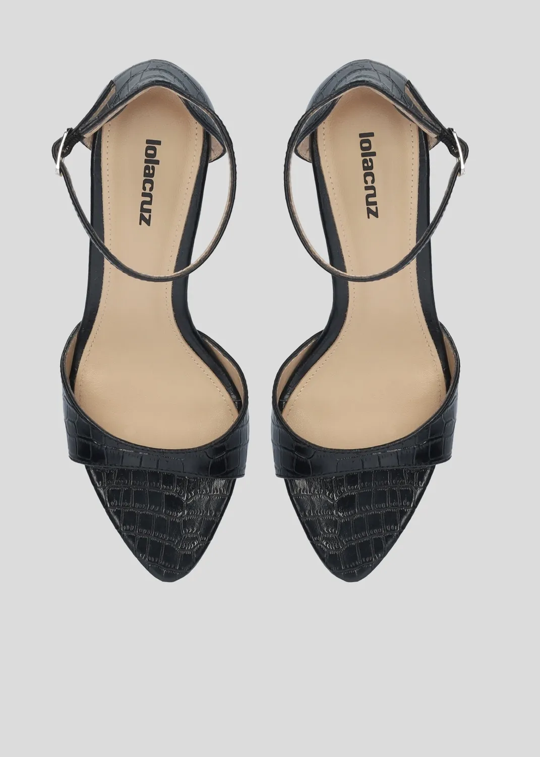 Lola Cruz Scarlett 65 sandales à talon noires