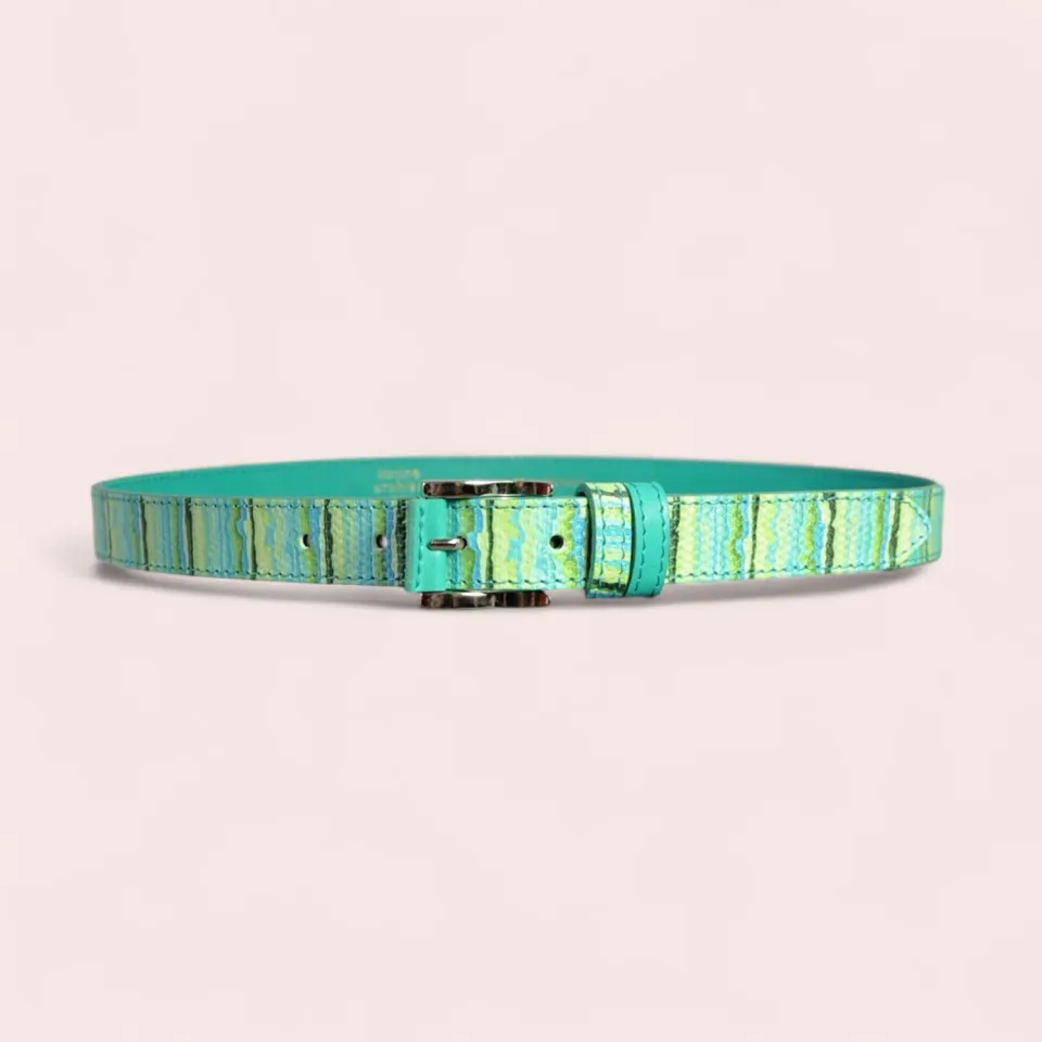 Karine Arabian Cadet ceinture cuir vert 96 cm