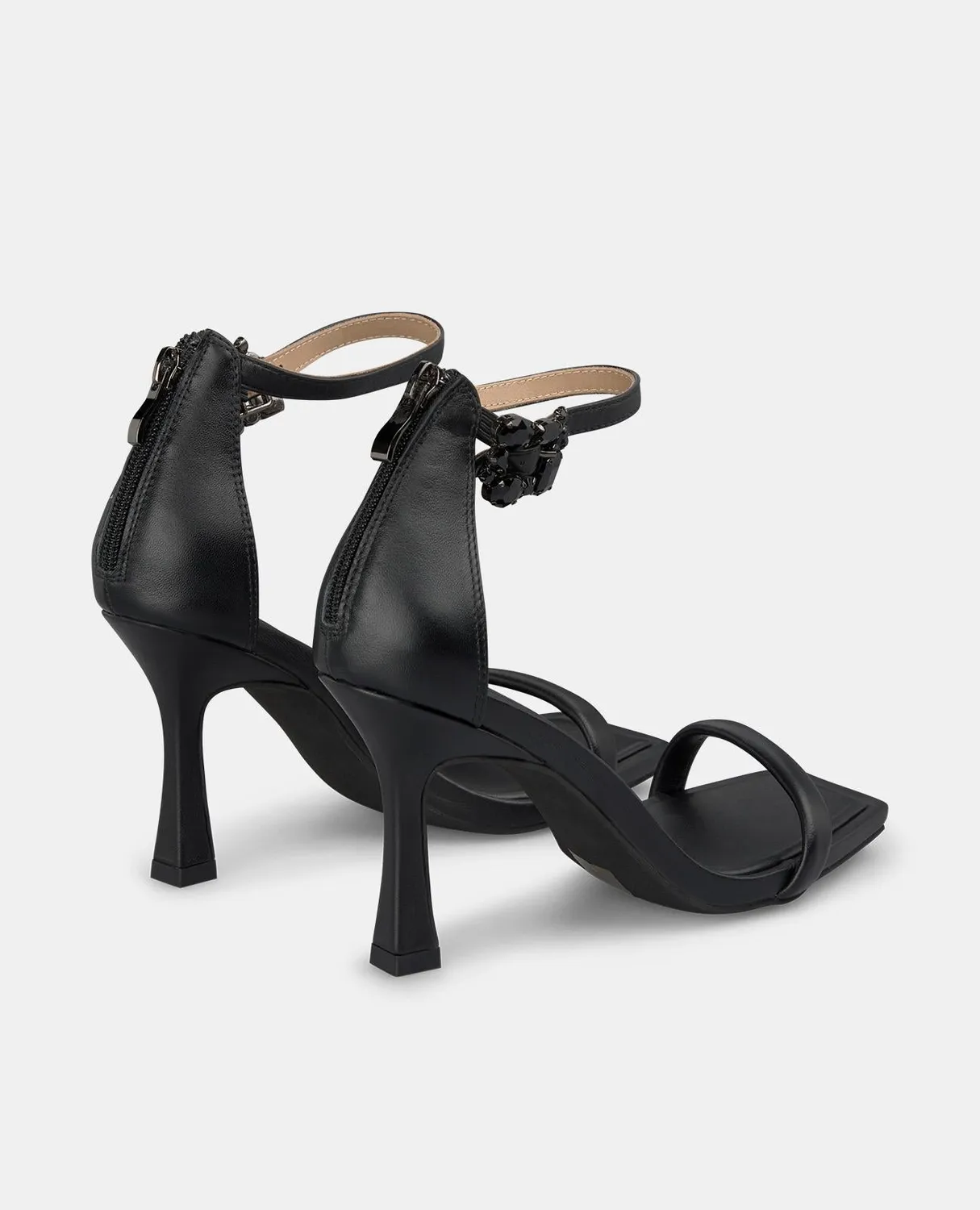 Alma en Pena V250835 sandales talon noir boucle joyau
