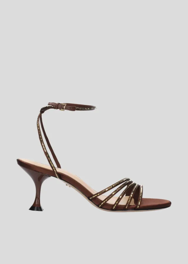 Lola Cruz Emma Sandal 65 sandales talon marron 6,5 cm