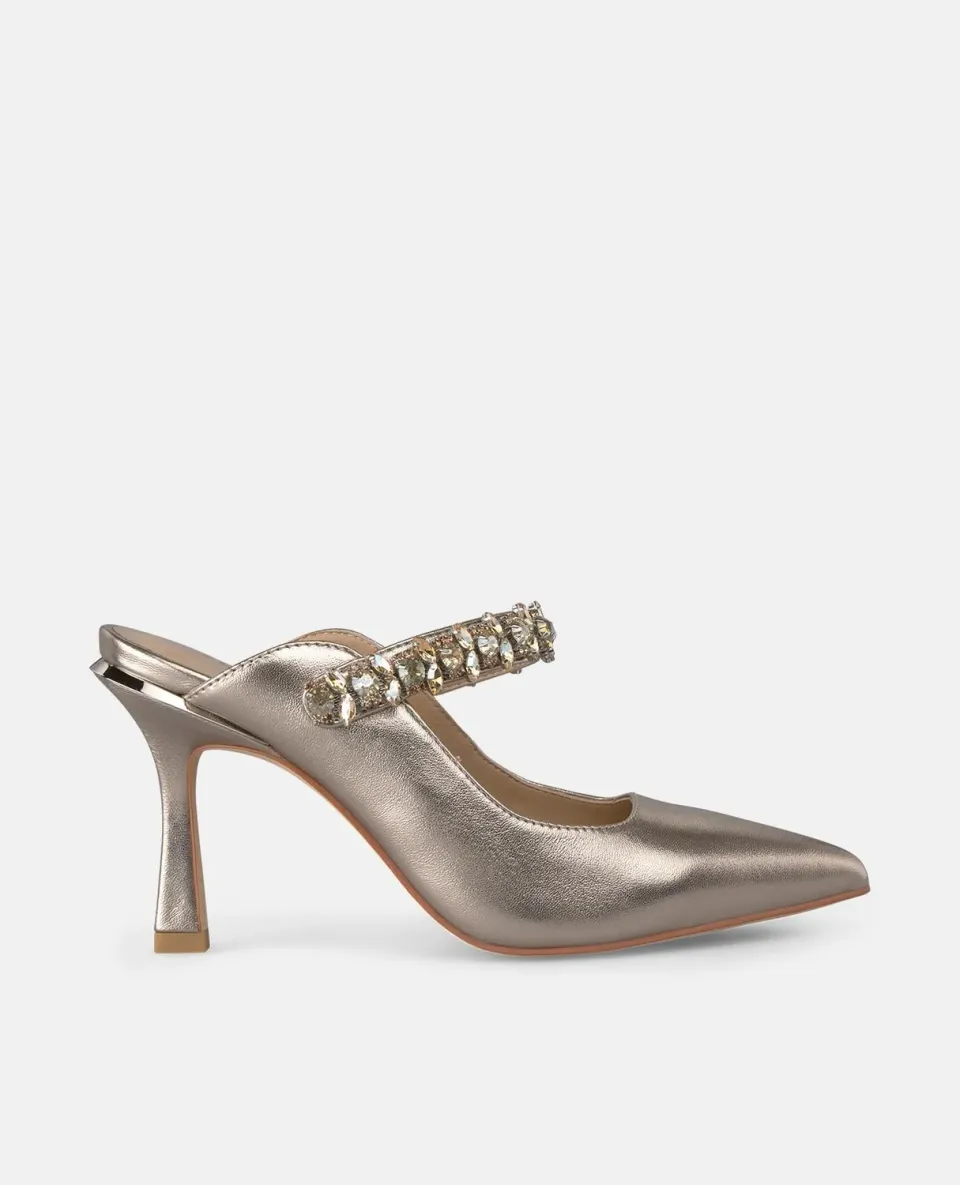 Alma en Pena I250417 escarpins bronze bride strass 9 cm