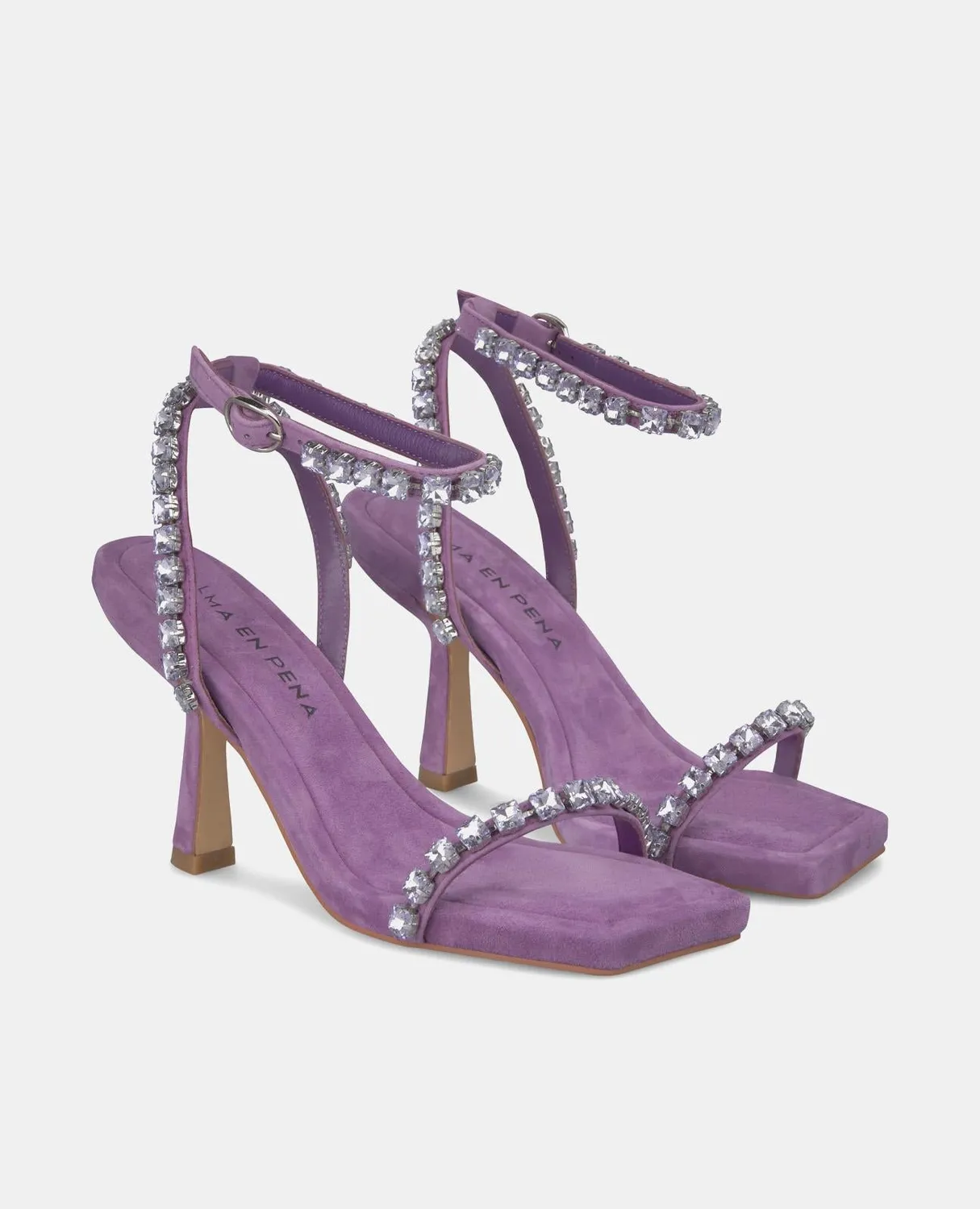 Alma en Pena V240531 sandales violet strass 9 cm