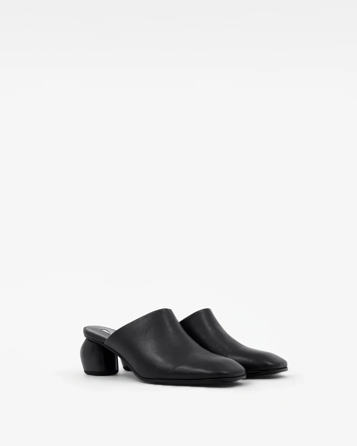 Mi/Mai Junya Low Black sabot cuir noir petit talon