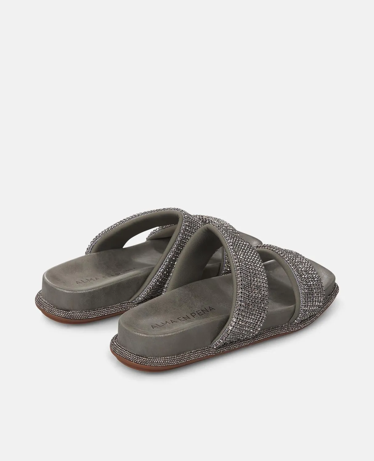 Alma en Pena V2551616 sandales plates pewter textil 2 cm