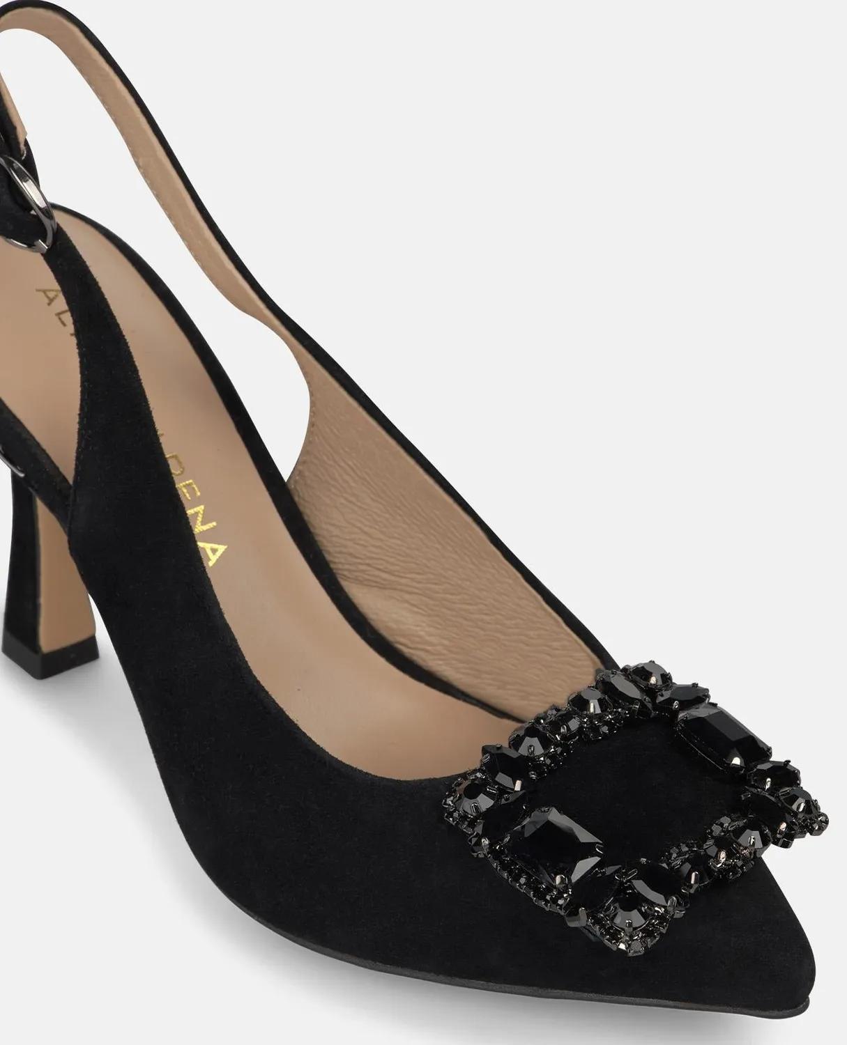 Alma en Pena V262003 escarpins noirs slingback talon fin
