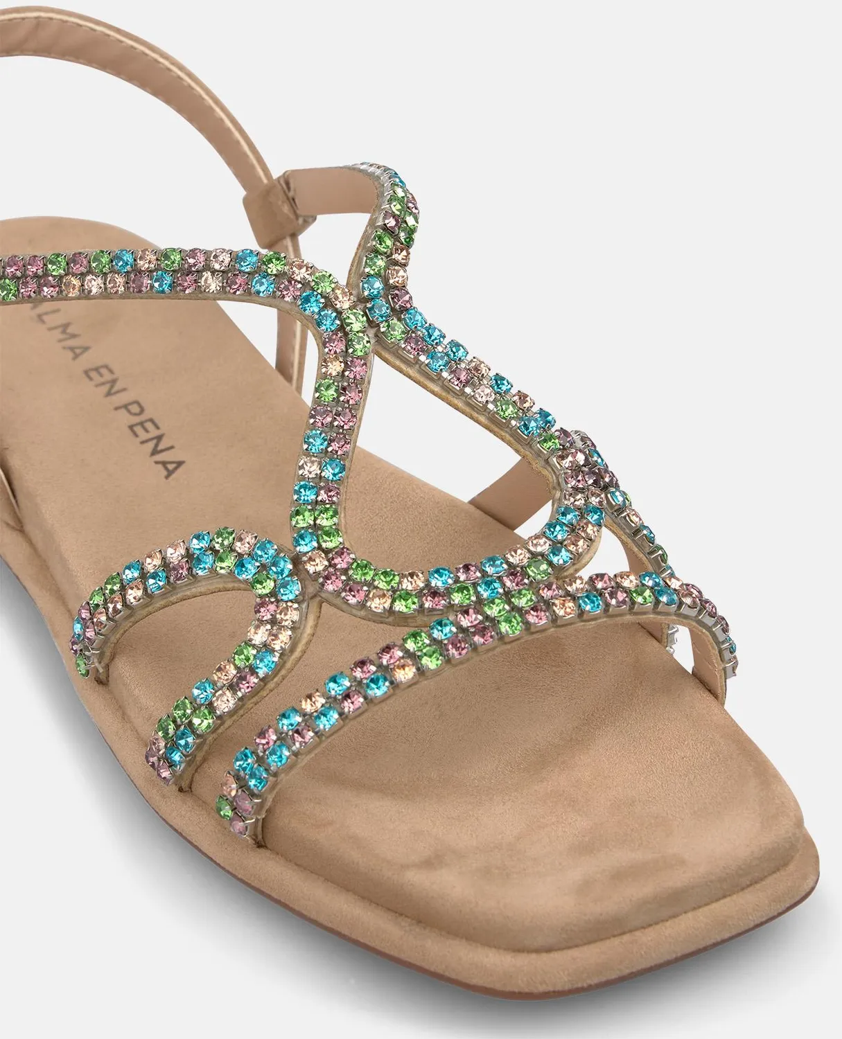 Alma en Pena V2651514 sandales plates multicolore clous